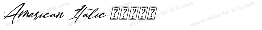 American Italic字体转换